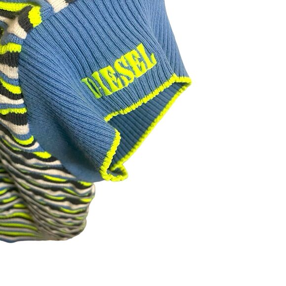 Y2K Diesel Sweater Vest Sz S Made In Italy Sleeveless Knit V-Neck Streetwear - Picture 8 of 10